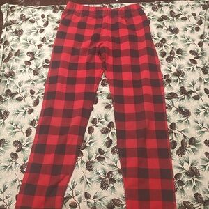 Jumping Beans Red and Black Plaid Leggings